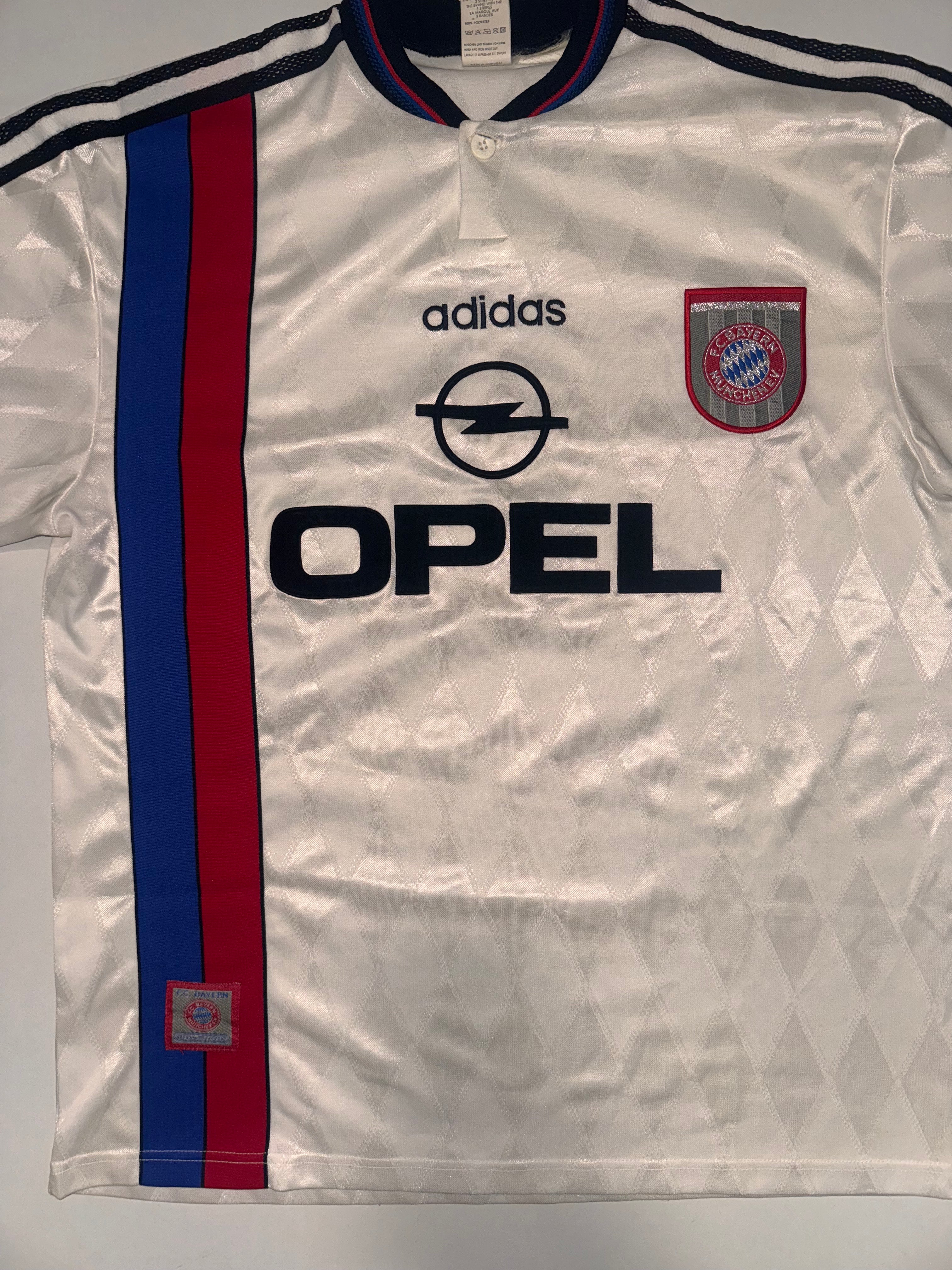 Mens FC Bayern Munich 1996-98 Vintage Away Football Shirt